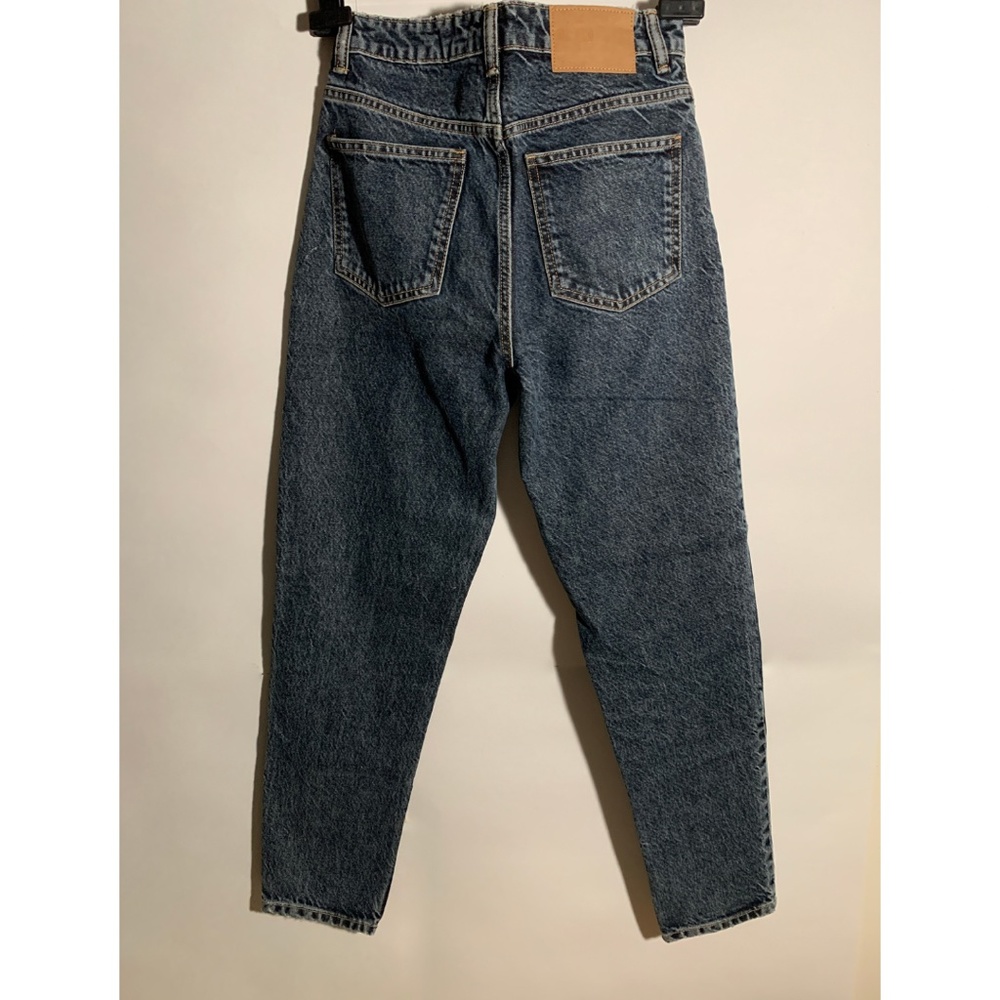 Zara High Rise Mom Fit Jeans in Greyish Blue Colour Sz 2 - Picture 5 of 9